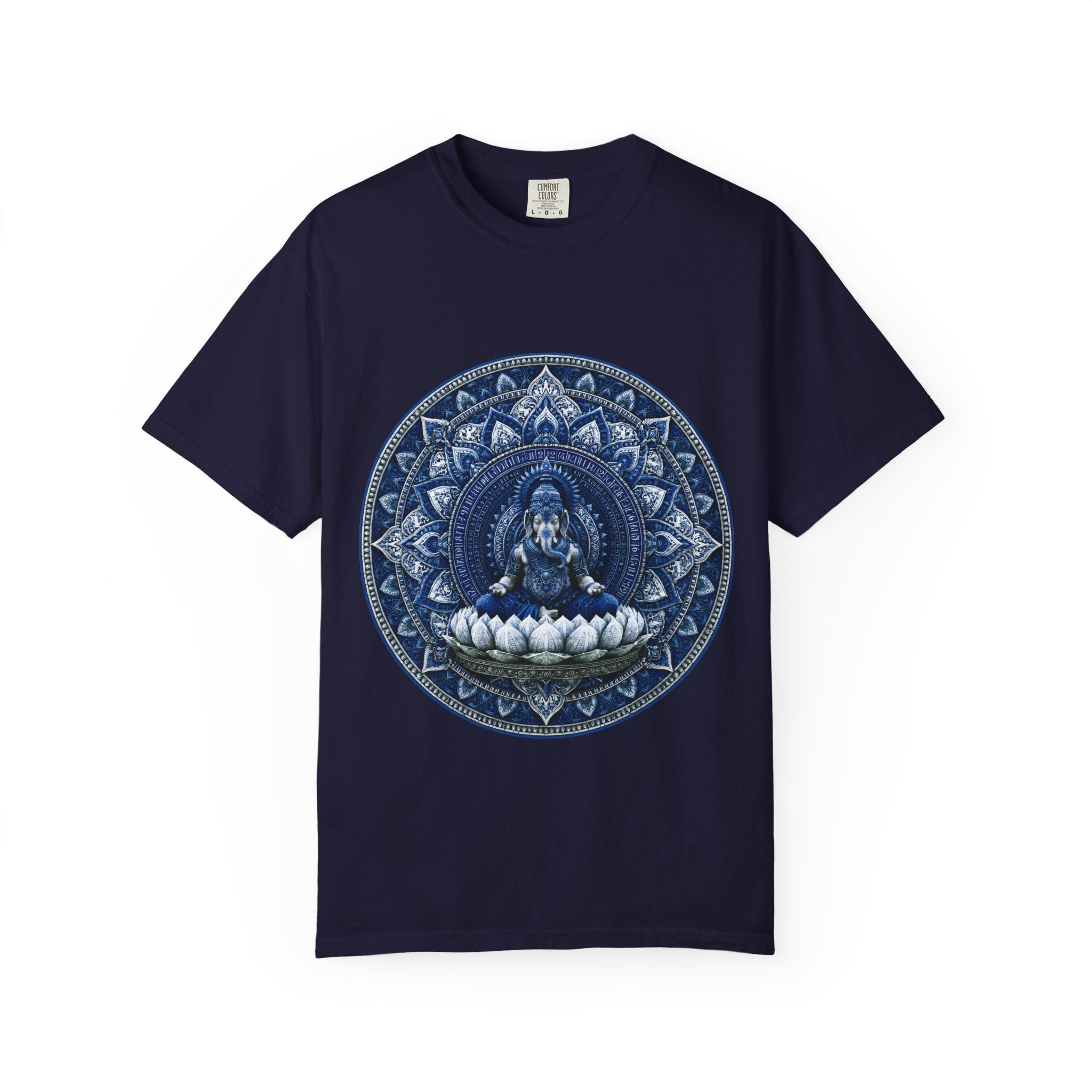Lotus Mandala T-Shirt — Blue Ganesh Yoga Tee