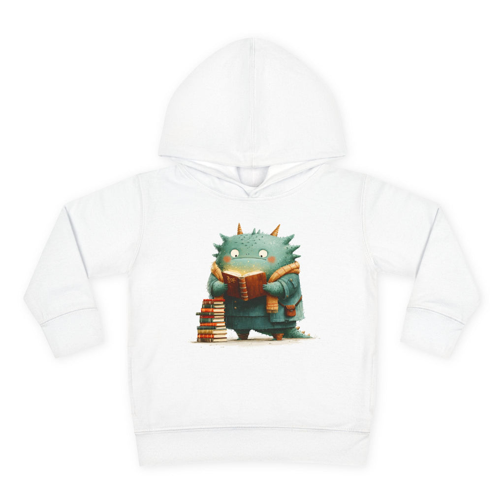 Toddler Hoodie — Cute Reading Monster Graphic Pullover