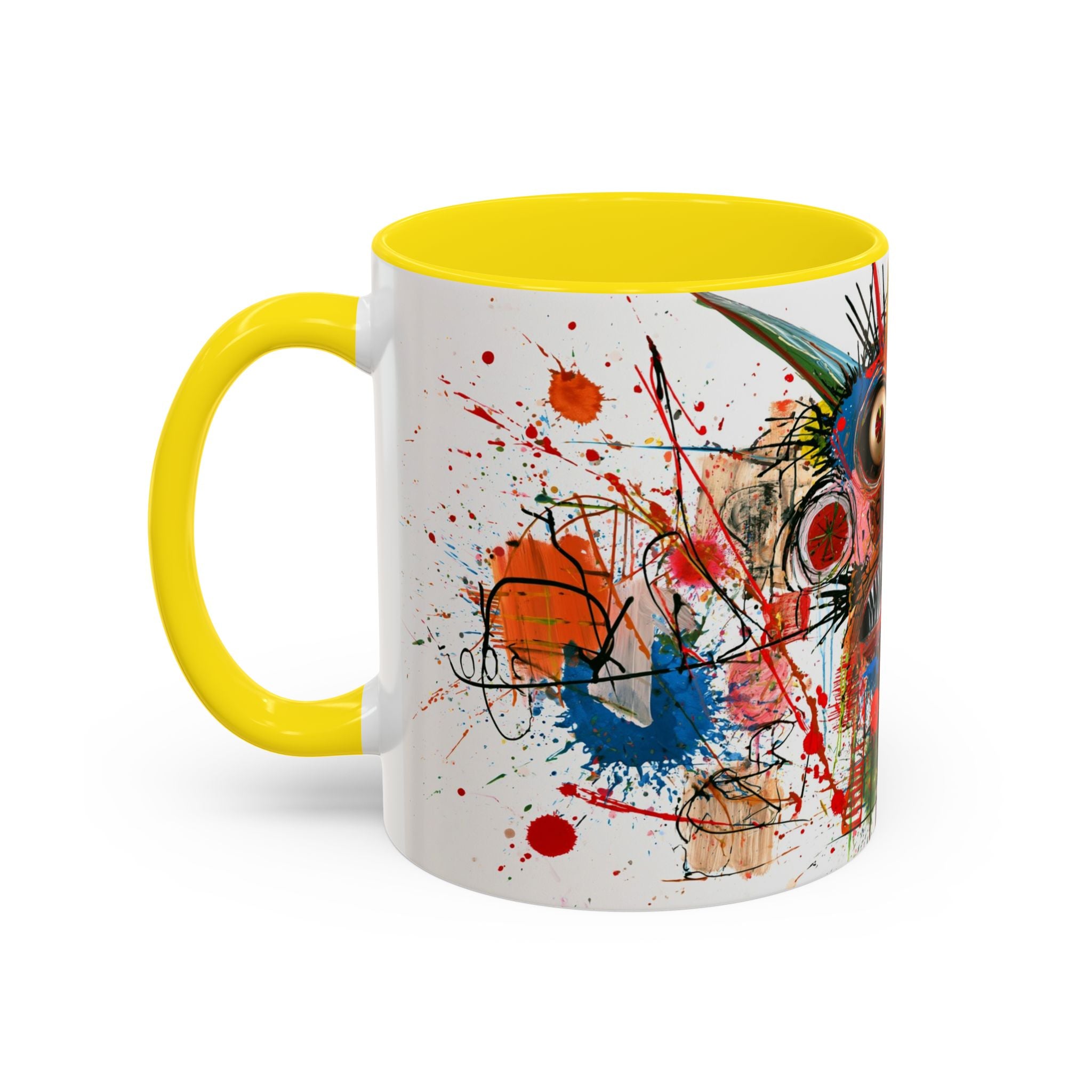 Colorful Abstract Monster Coffee Mug — Vibrant Art Accent Mug (11/15 oz)