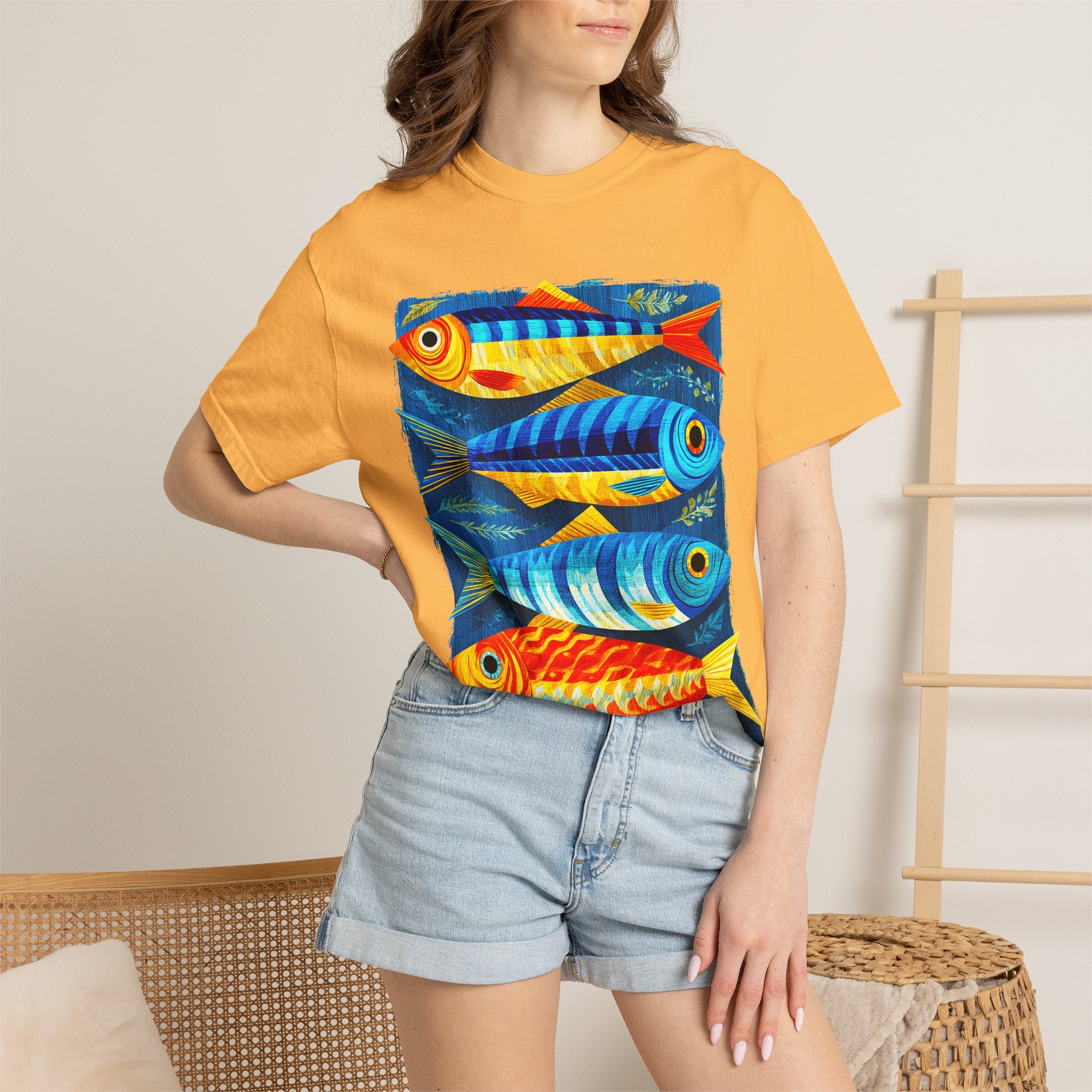 T-Shirt — Colorful Tropical Fish Graphic Tee