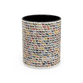 Horse Pattern Accent Coffee Mug — Colorful Mini Horses Design (11/15 oz)
