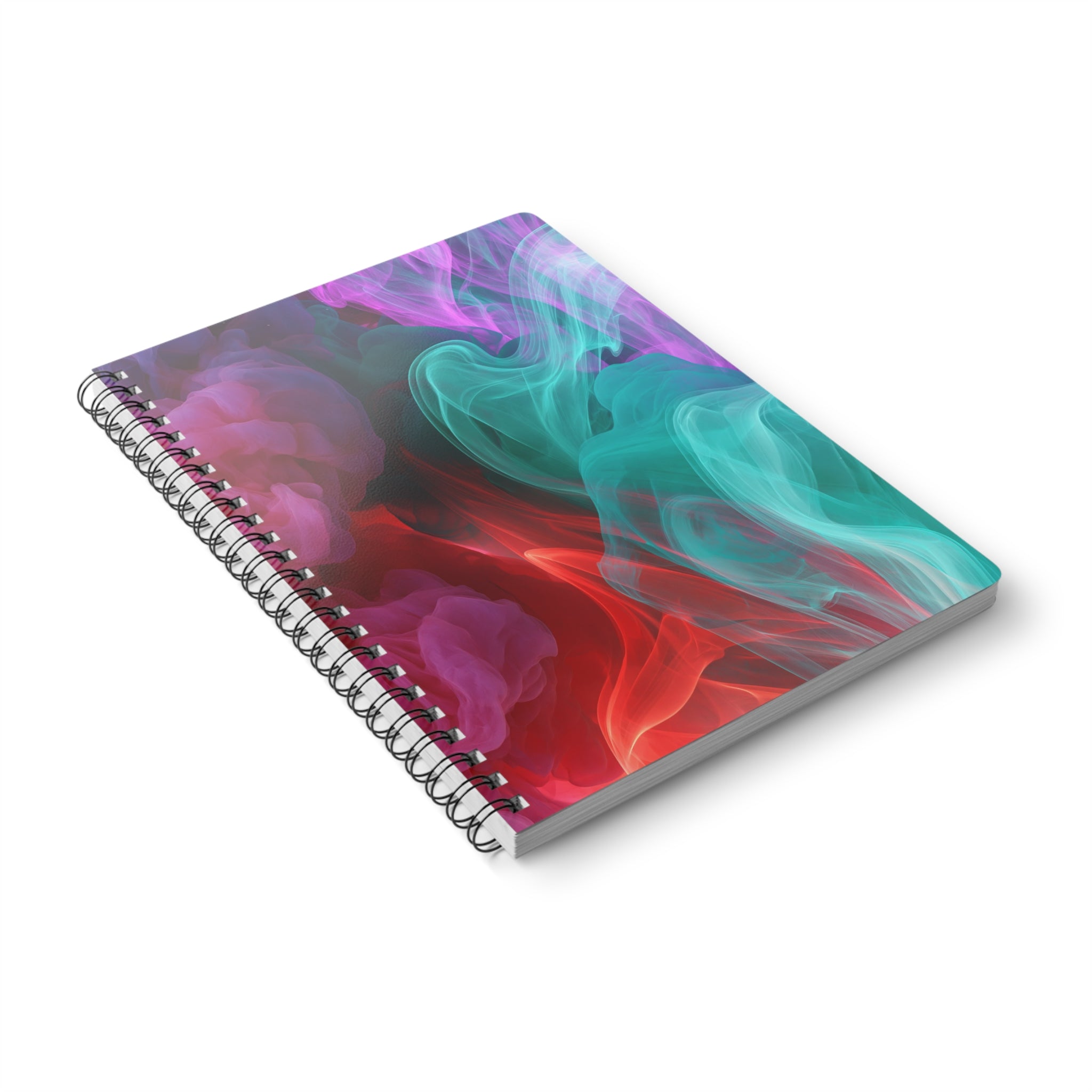 A5 Wirobound Notebook — Colorful Smoke Abstract Journal
