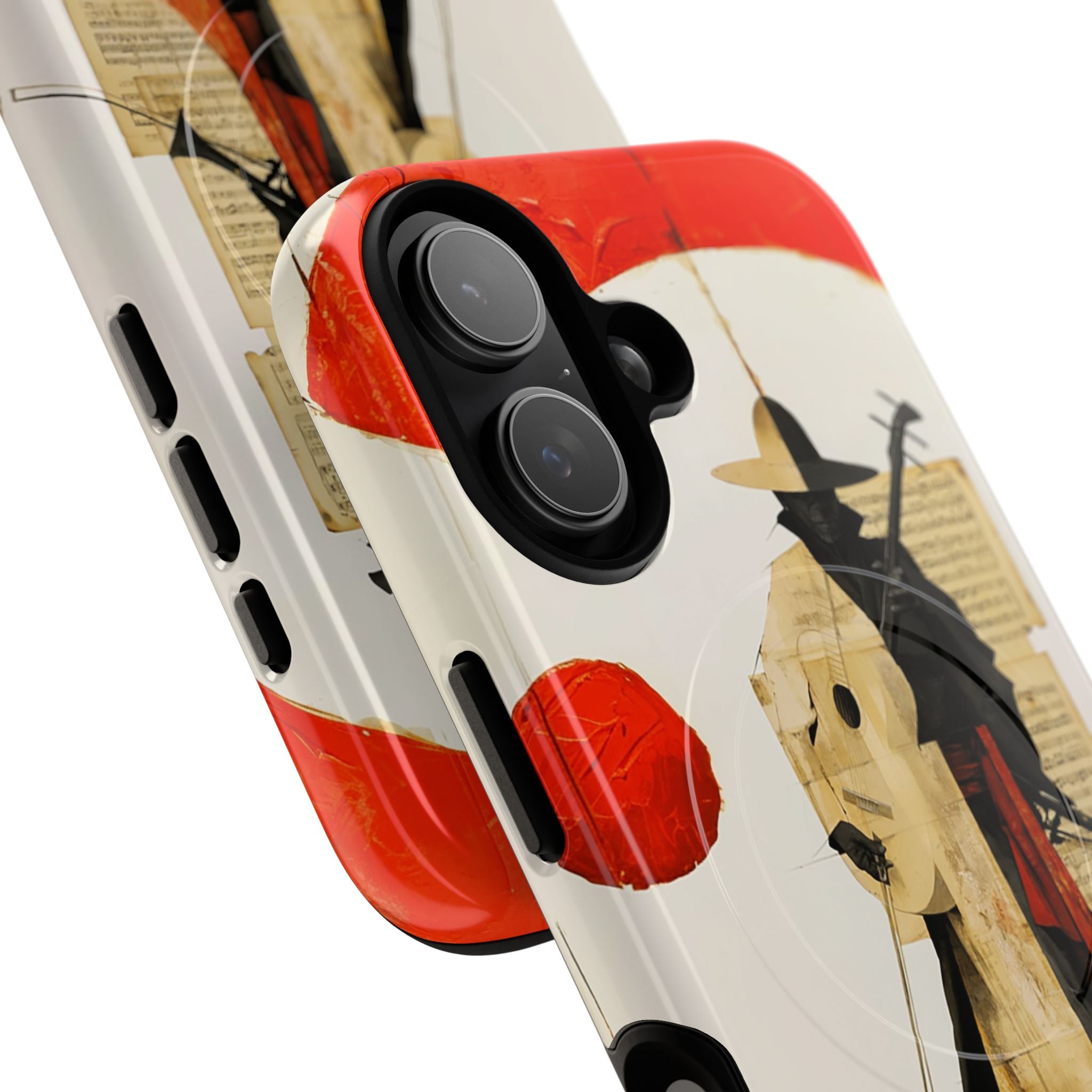 Samurai Shadow Tough Magnetic Phone Case — Japanese Ink Art Design