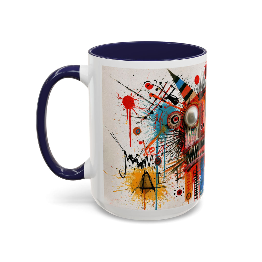 Abstract Monster Art Coffee Mug — Colorful Graffiti-Style Accent Mug (11/15oz)