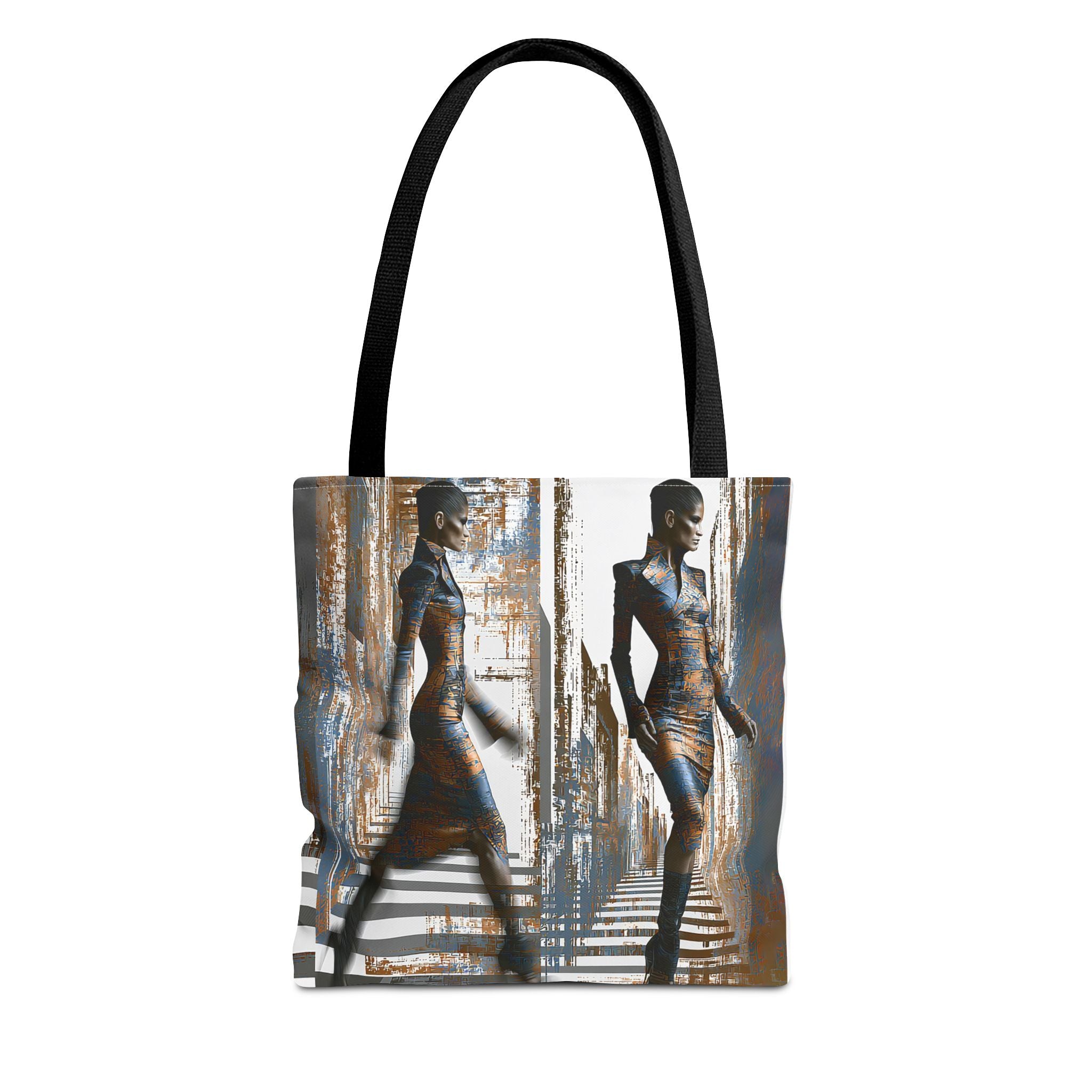 Fashion Photo Art Tote Bag — Stylish Urban Model Print AOP