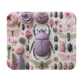 Floral Bug Collage Mouse Pad — Pastel Insect & Rose Desk Mat