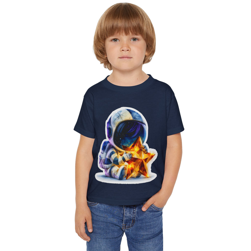 Toddler T-Shirt — Cute Astronaut Holding Star Space Tee