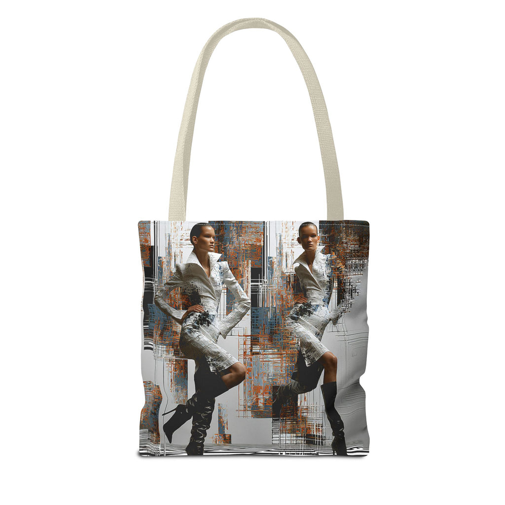 Fashion Photo Art Tote Bag — Stylish Urban Model Print AOP