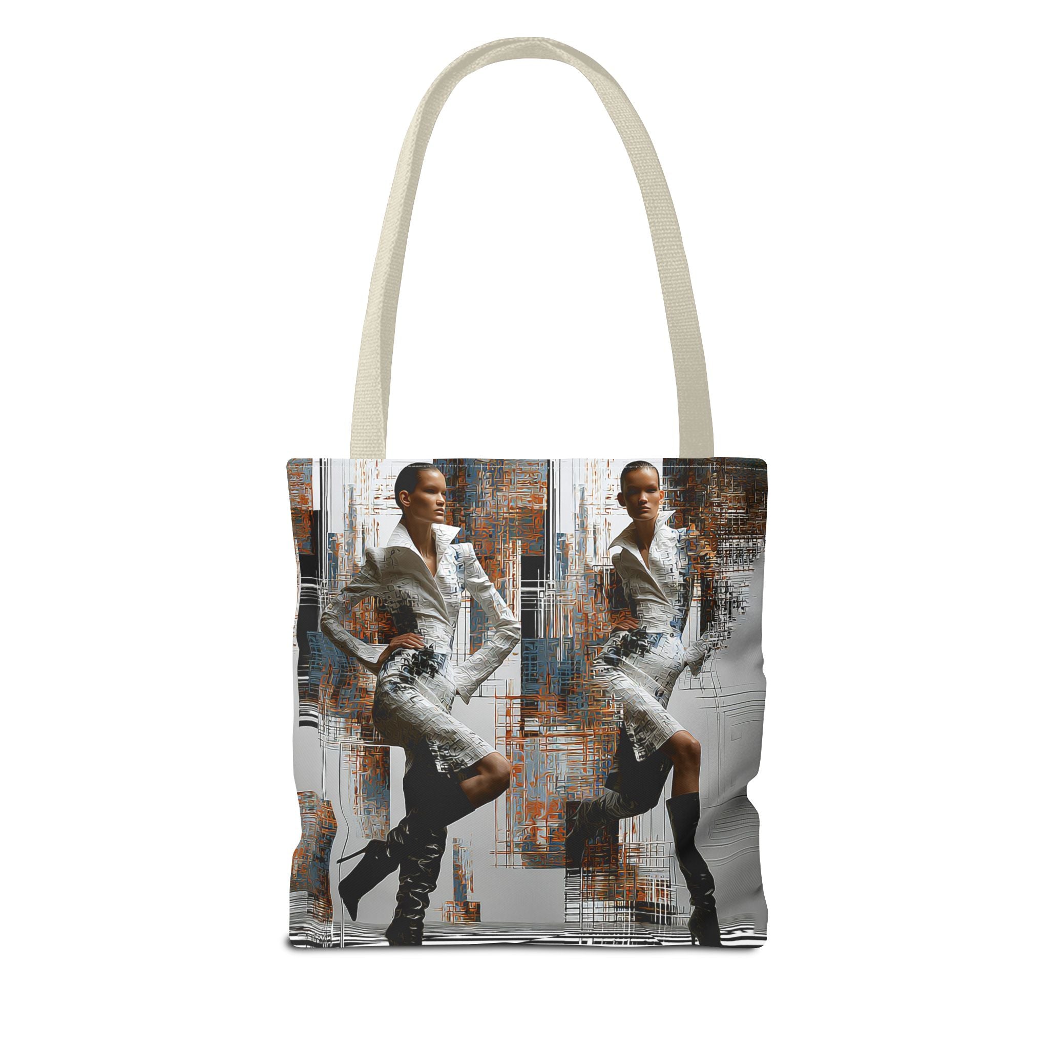 Fashion Photo Art Tote Bag — Stylish Urban Model Print AOP
