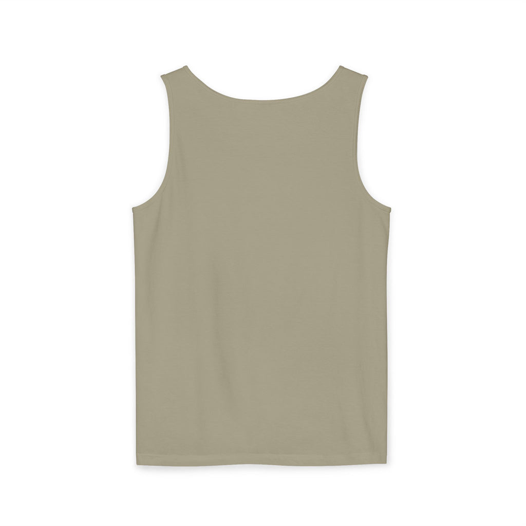 Spiral Text Art Tank Top — Monochrome Optical Typography Tee