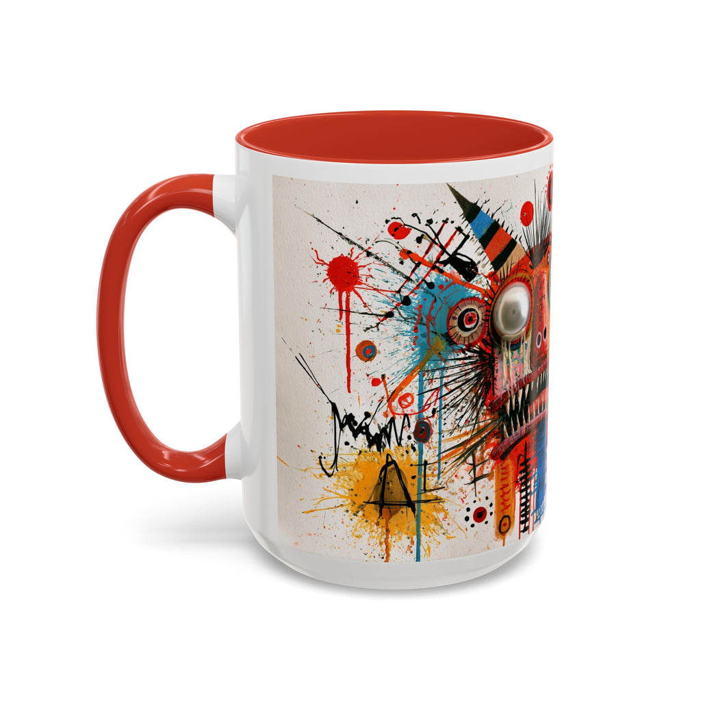 Abstract Monster Art Coffee Mug — Colorful Graffiti-Style Accent Mug (11/15oz)