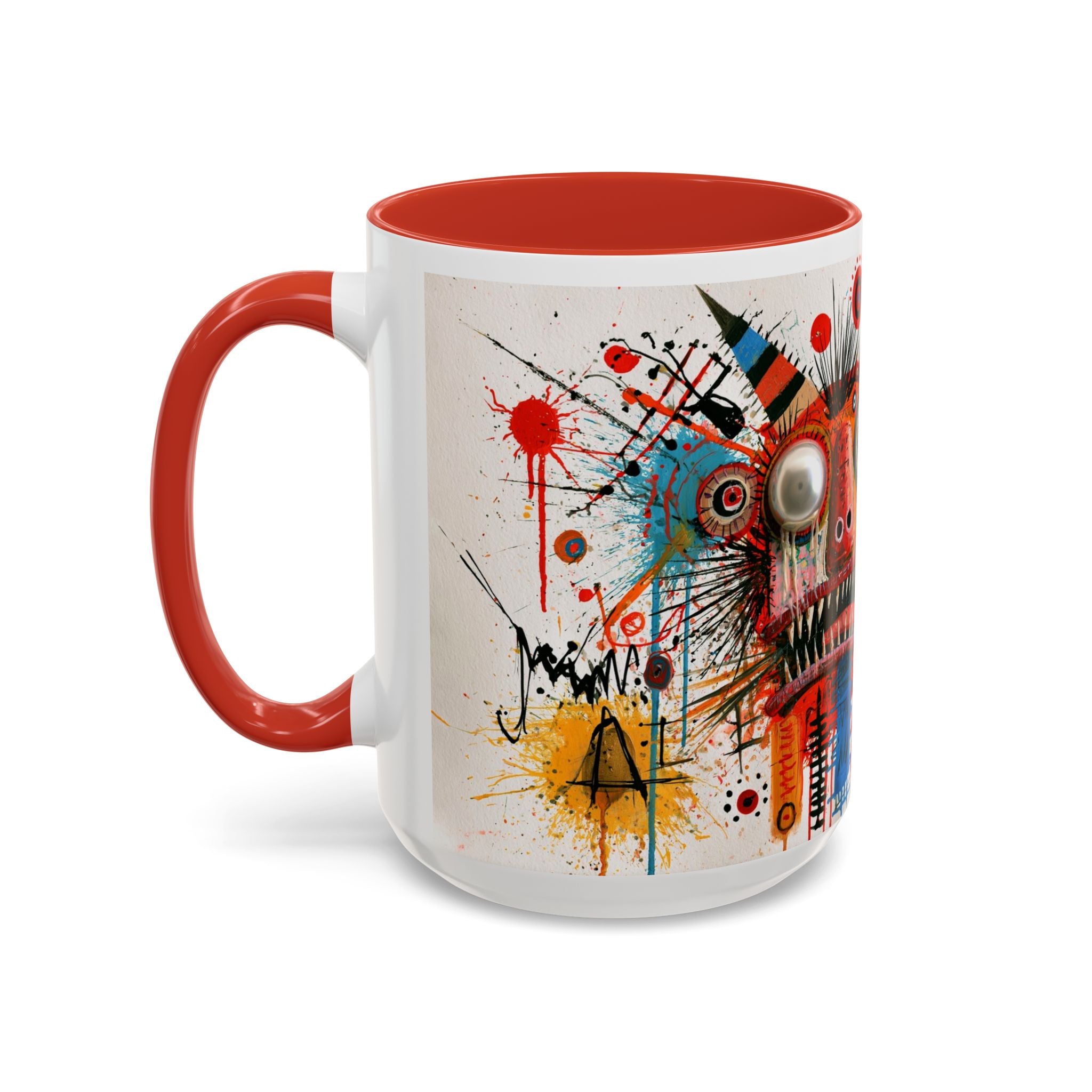 Abstract Monster Art Coffee Mug — Colorful Graffiti-Style Accent Mug (11/15oz)