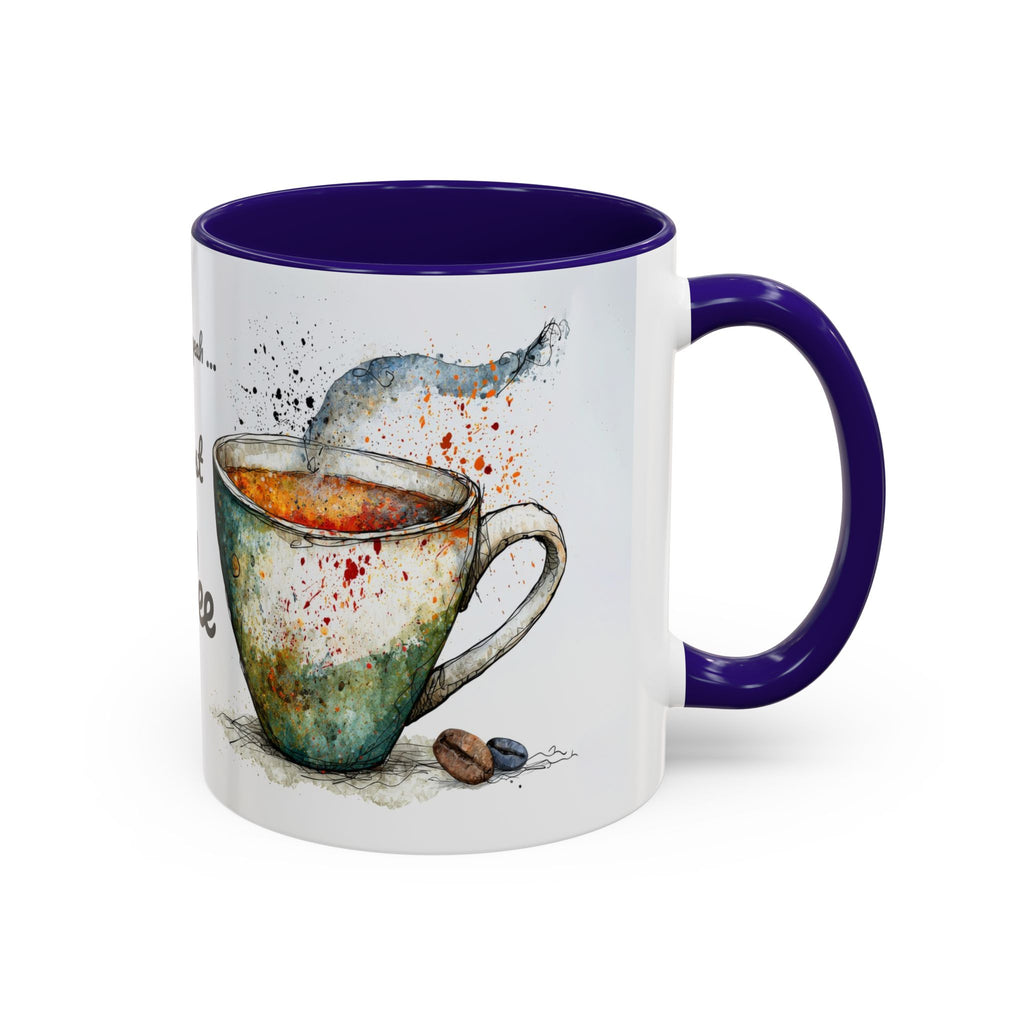 But First Coffee Ceramic Mug — Colorful Watercolor Coffee Cups (11oz & 15oz)