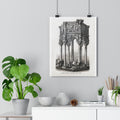 Antique Baptistery Illustration Poster — Vintage Architectural Print