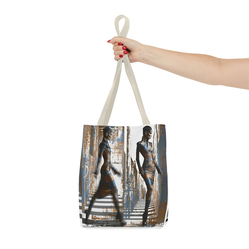 Fashion Photo Art Tote Bag — Stylish Urban Model Print AOP