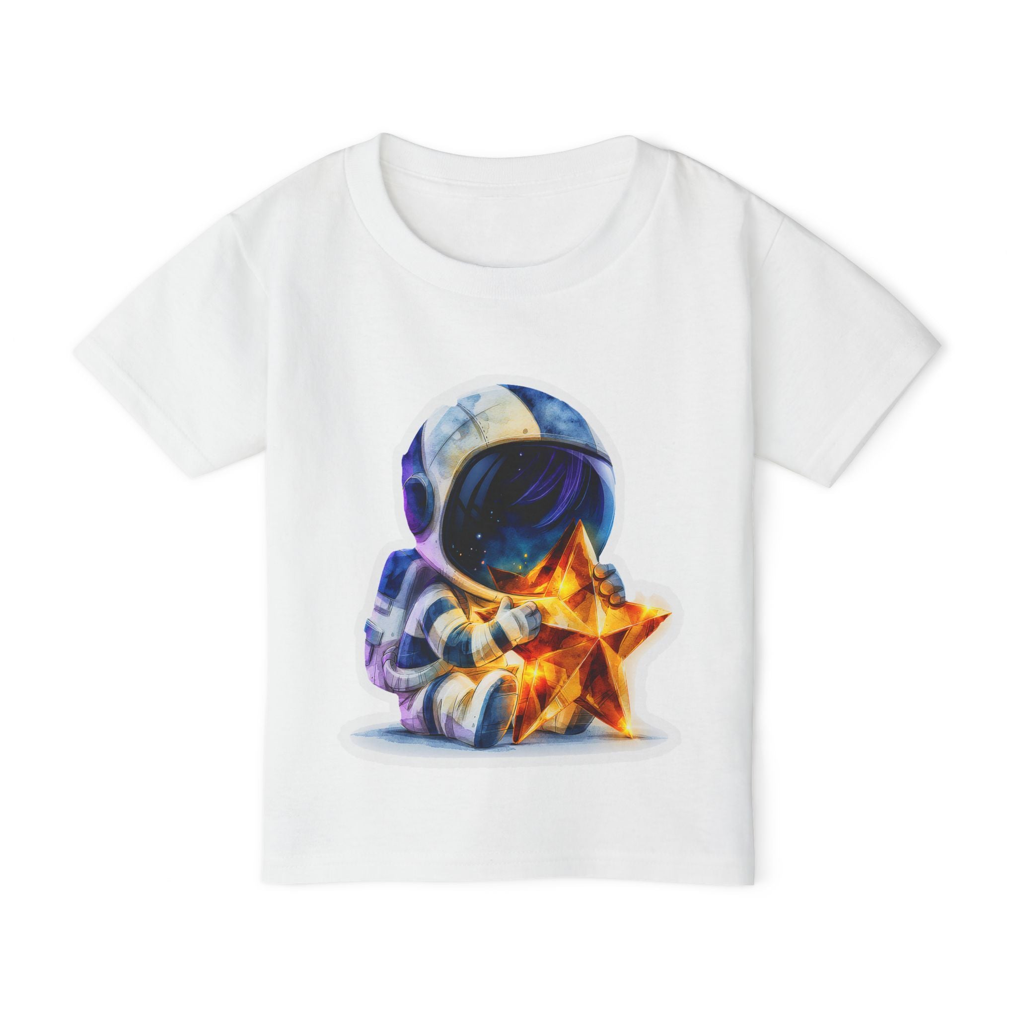 Toddler T-Shirt — Cute Astronaut Holding Star Space Tee