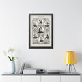 The New Cabinet - Framed Poster — Vintage Portrait Engraving Collection