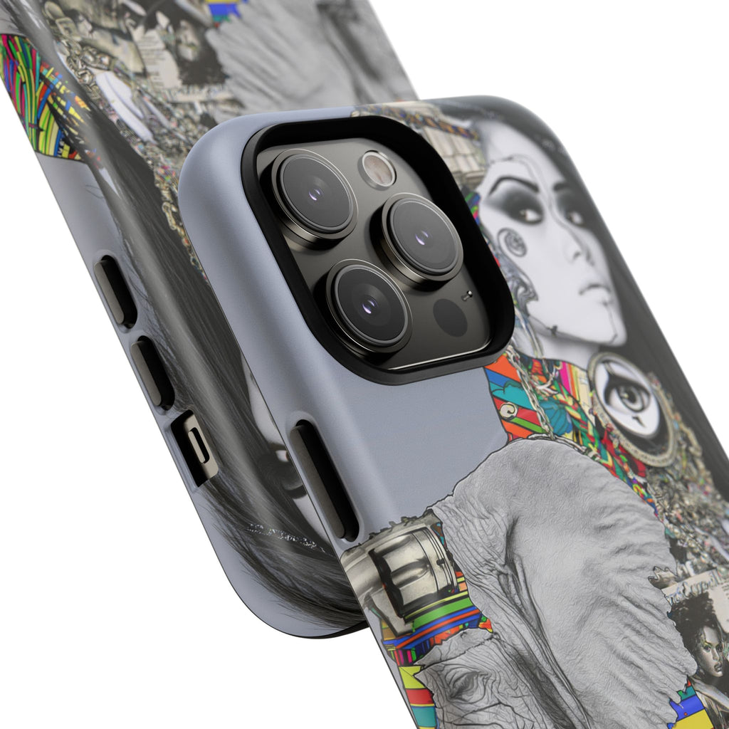 Artistic Elephant Collage Phone Case — Tough Magnetic Protective Cover
