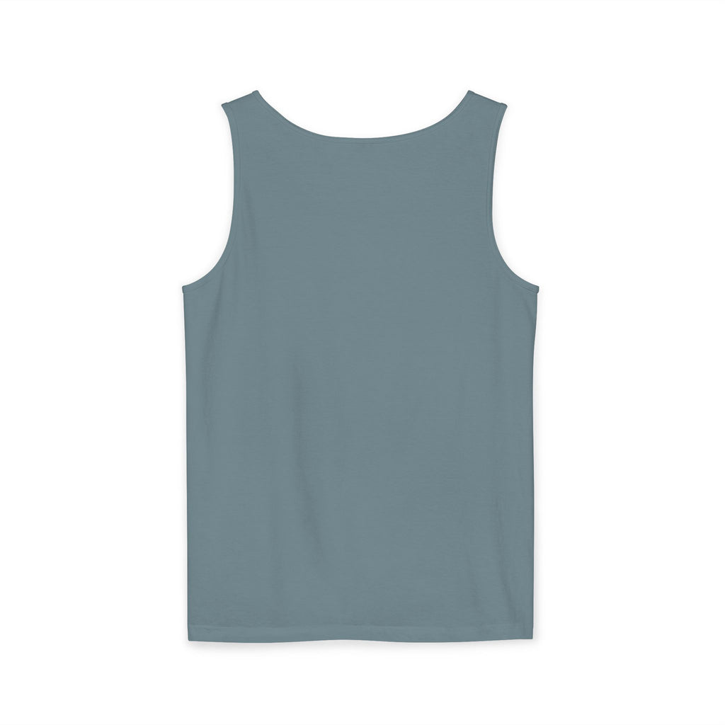 Spiral Text Art Tank Top — Monochrome Optical Typography Tee