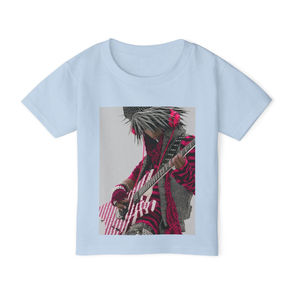 Toddler T‑Shirt — Pink Punk Guitar Kid Graphic Tee