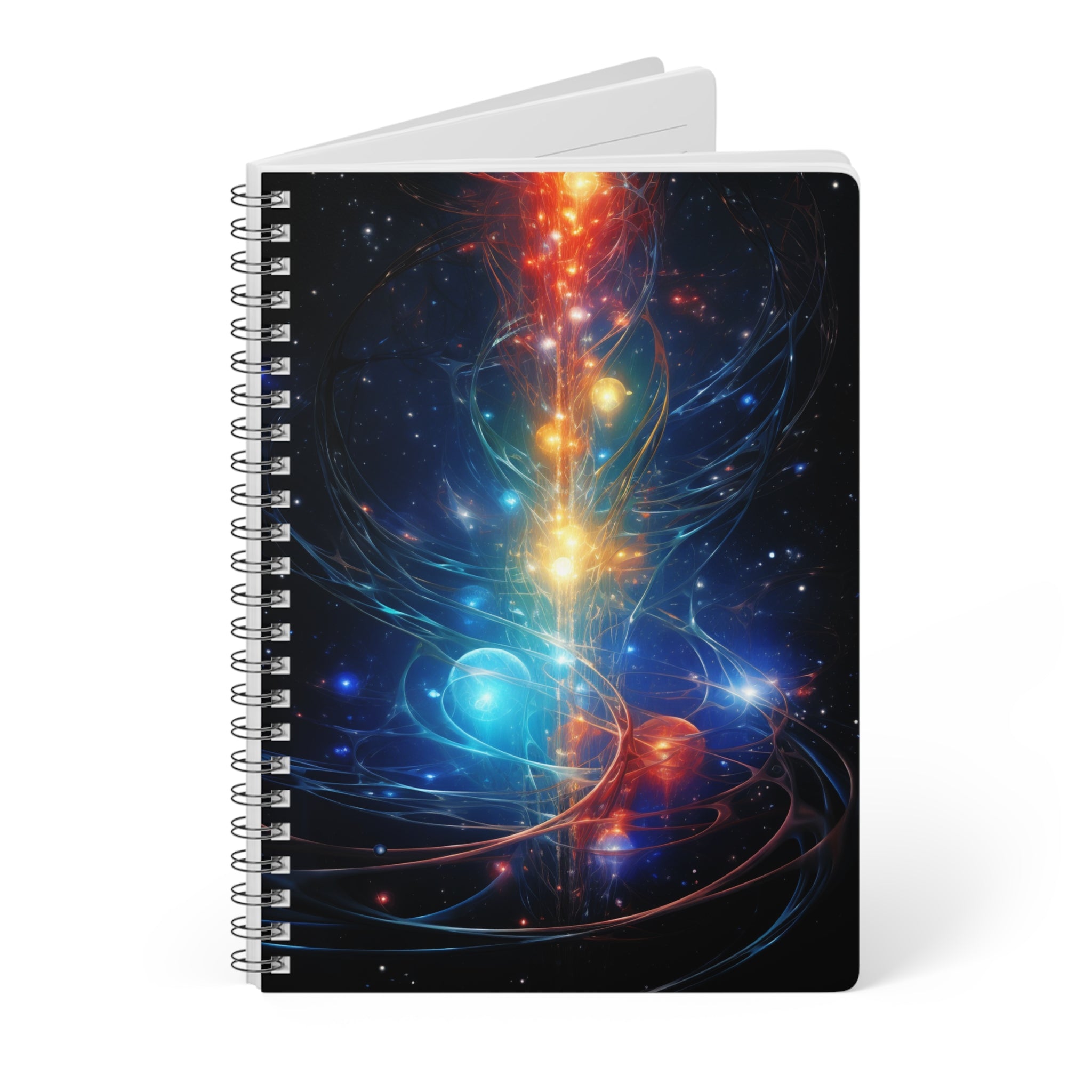 A5 Spiral Notebook — Cosmic Light Energy Art Journal