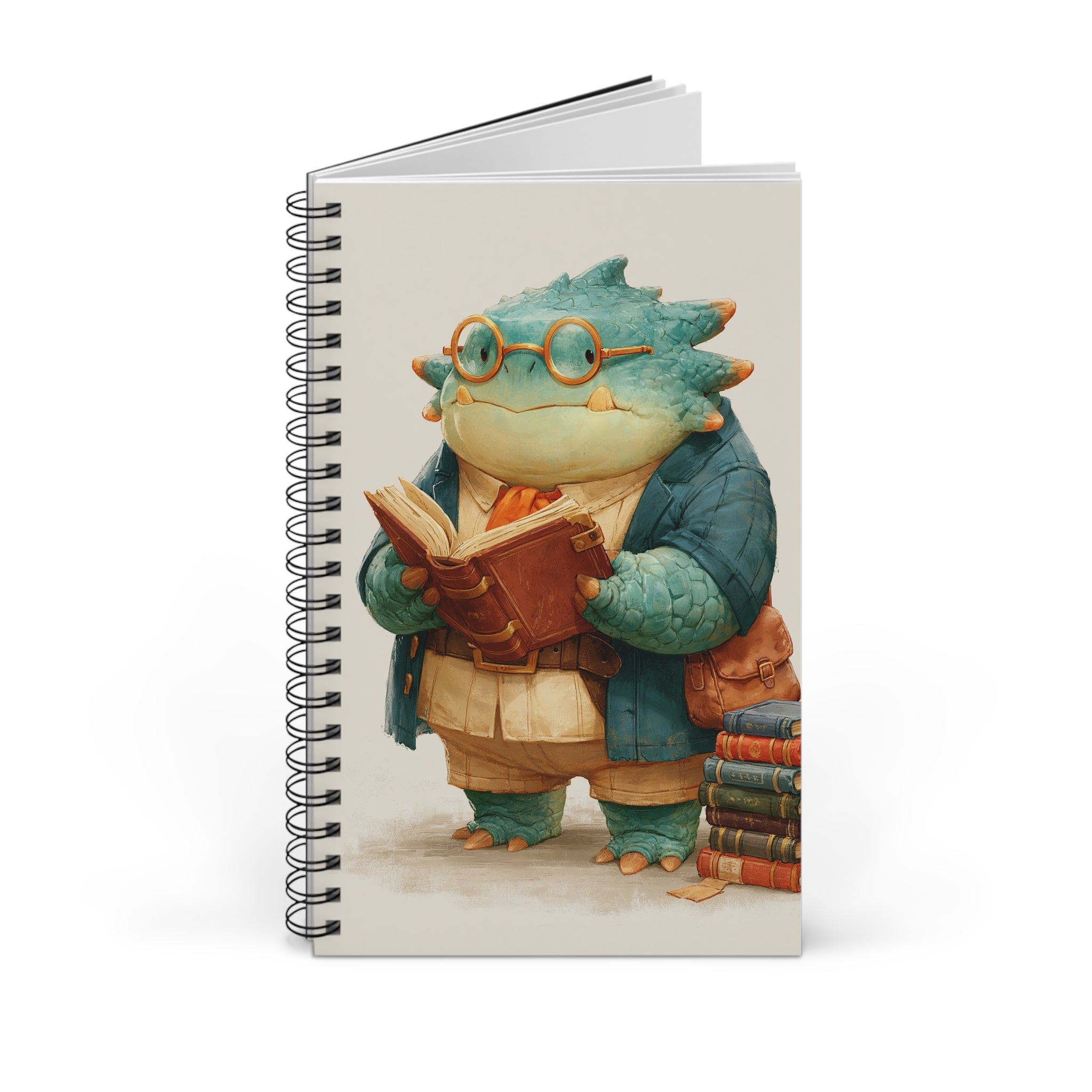 Cute Monster Reading Journal — Spiral Notebook for Writers & Students