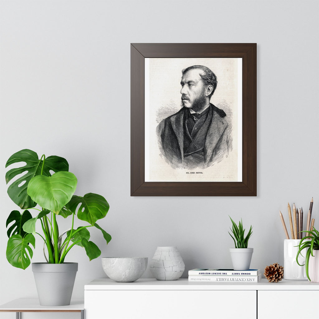 Victorian Gentleman Portrait — Framed Vintage Art Poster