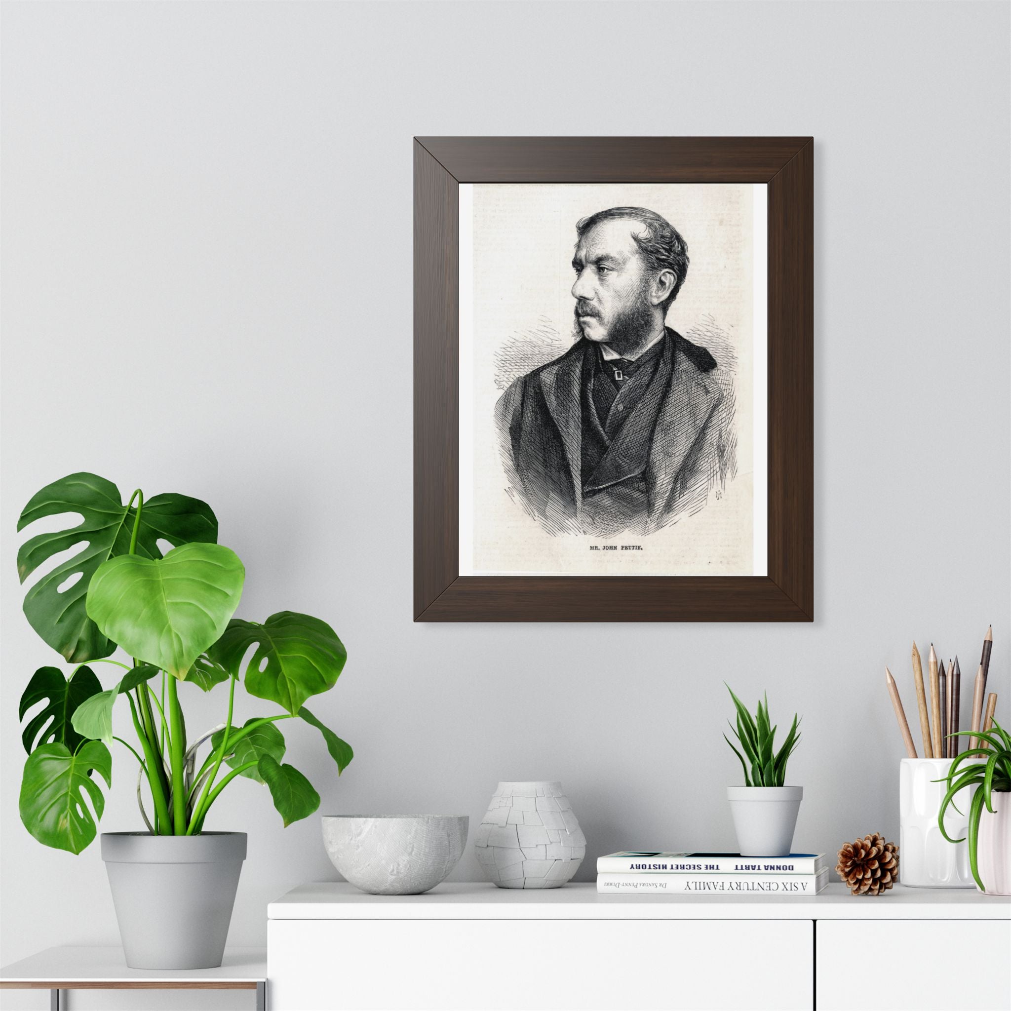 Victorian Gentleman Portrait — Framed Vintage Art Poster