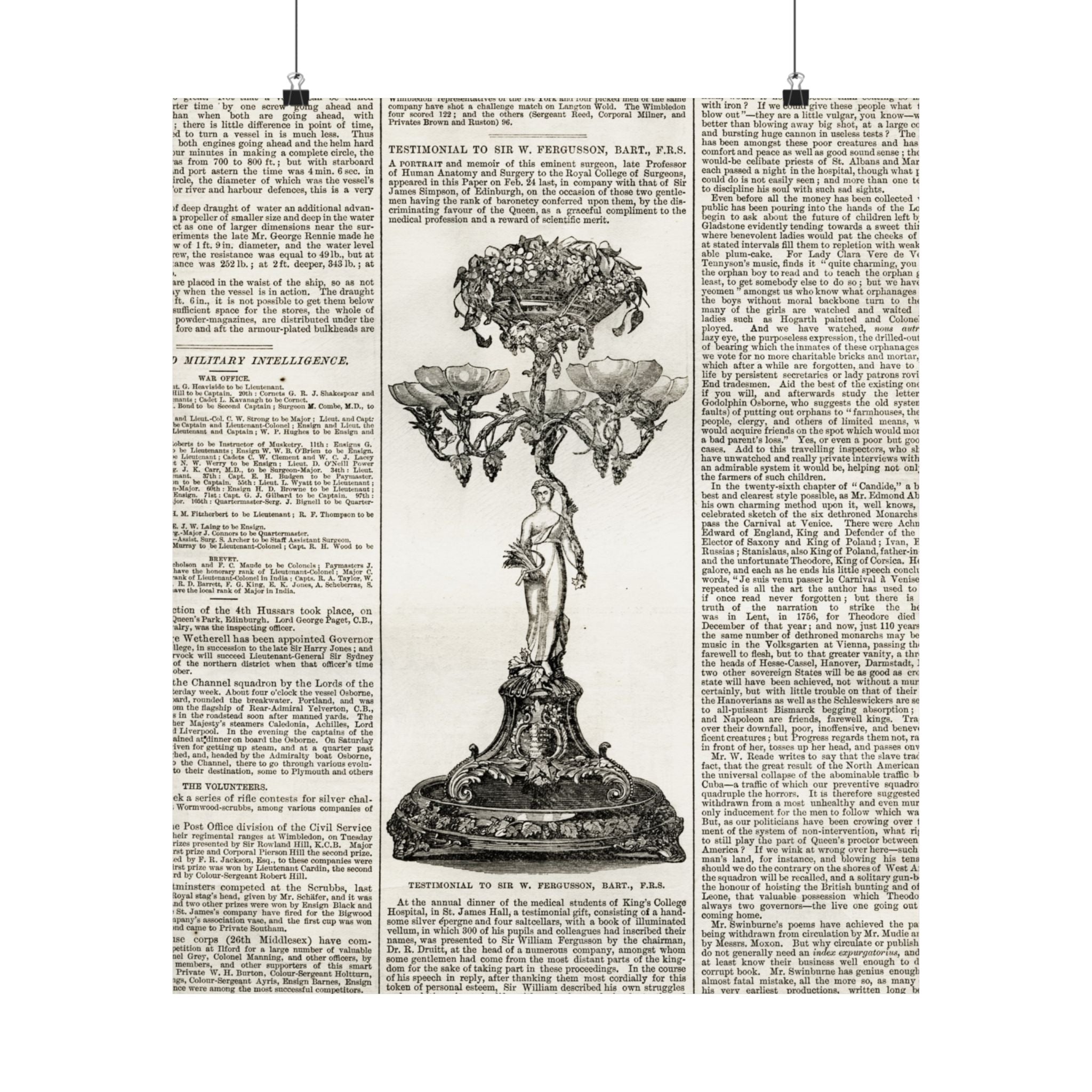 Vintage Botanical Dictionary Poster — Matte Vertical Wall Art