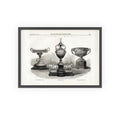 The ASCOT Races. Vintage Trophy Engraving Poster with Wooden Frame