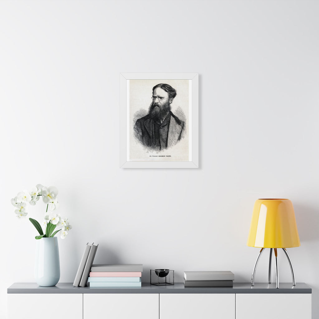Framed Poster — Vintage 19th-Century Engraved Portrait Print
