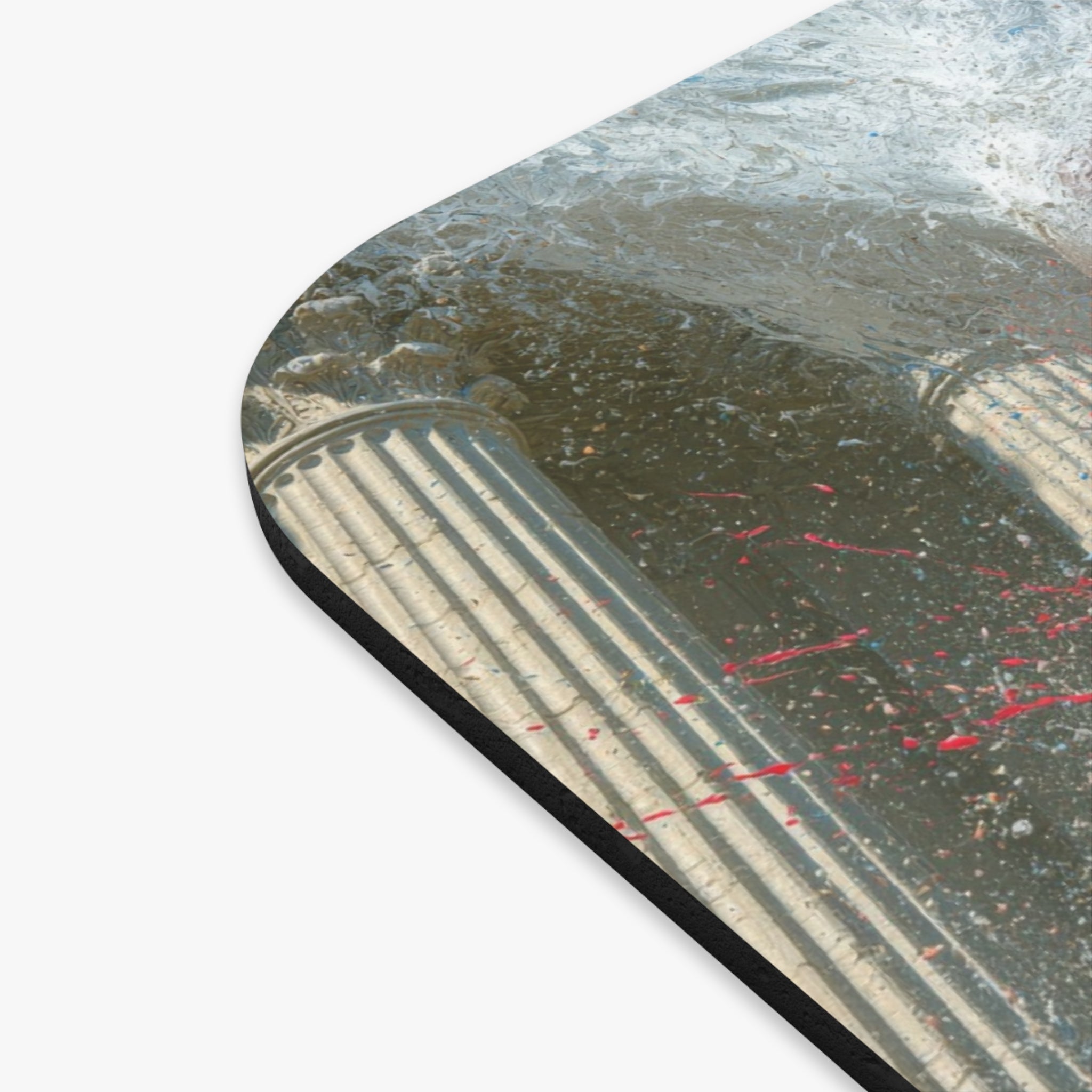 Color Burst Statue Mouse Pad — Vibrant Abstract Art Desk Mat for Creatives