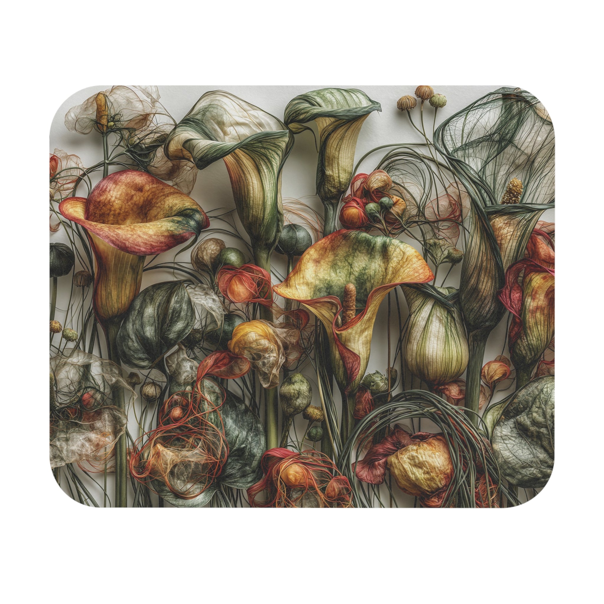 Floral Fantasy Mouse Pad – Ethereal Carnivorous Plant Desk Mat