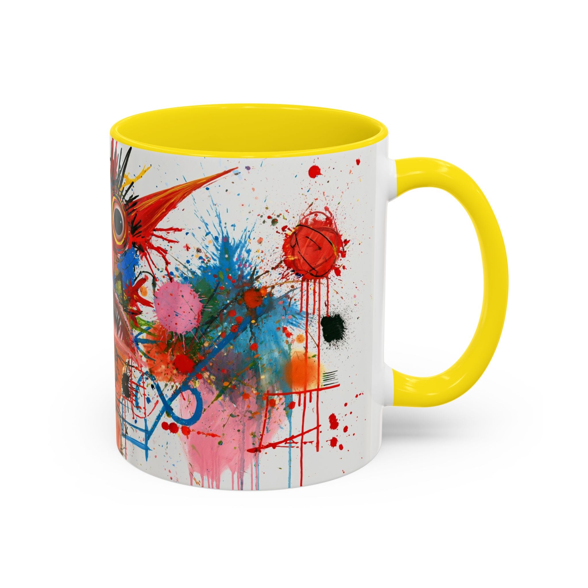 Colorful Abstract Monster Coffee Mug — Vibrant Art Accent Mug (11/15 oz)