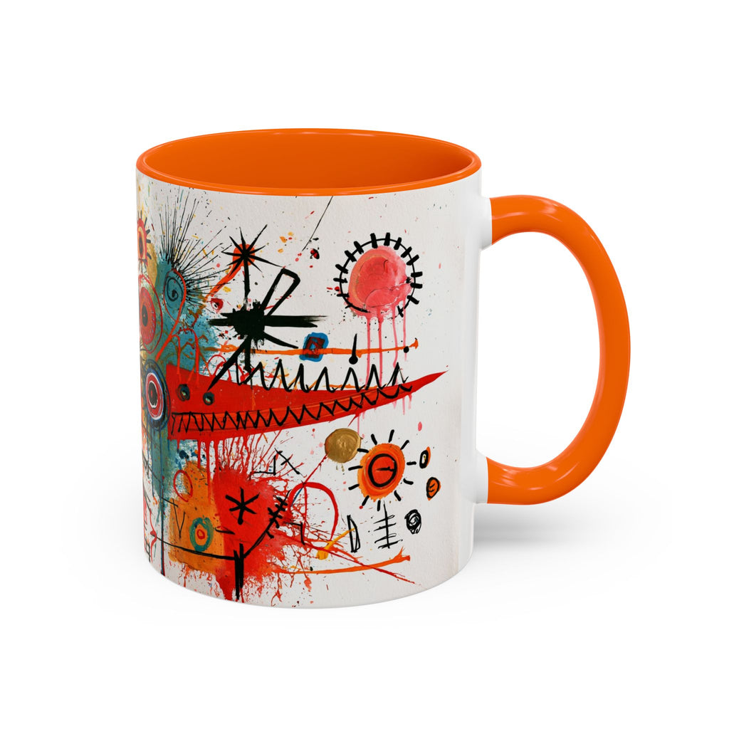 Abstract Monster Art Coffee Mug — Colorful Graffiti-Style Accent Mug (11/15oz)