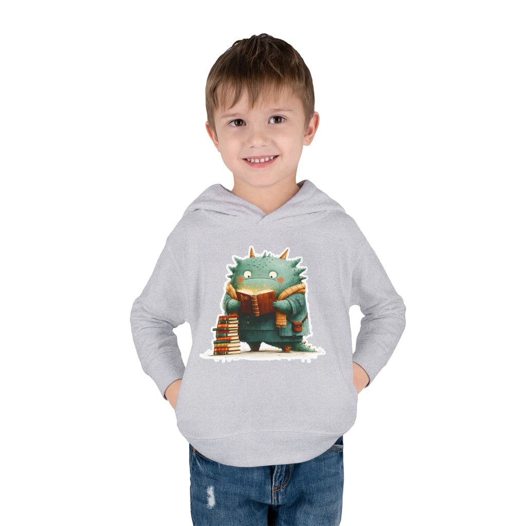 Toddler Hoodie — Cute Reading Monster Graphic Pullover