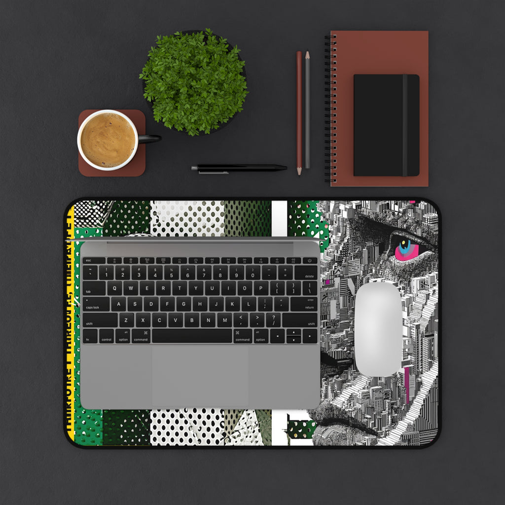 Abstract Lion Desk Mat — Modern Pop Art Gaming Mouse Pad