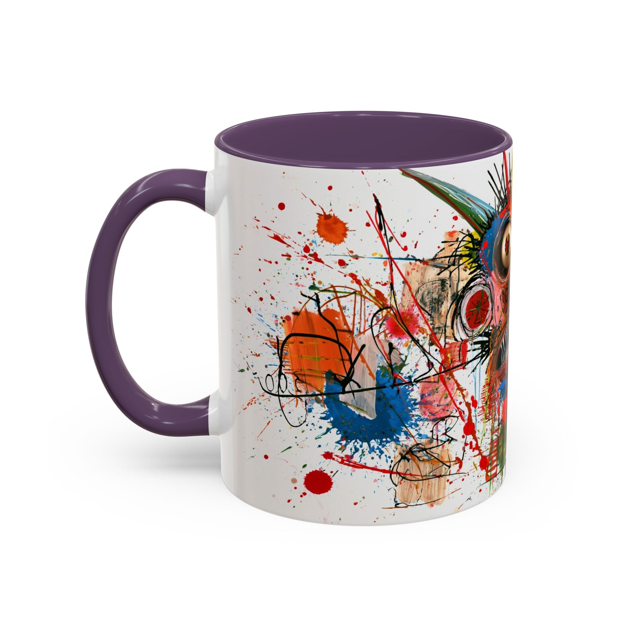 Colorful Abstract Monster Coffee Mug — Vibrant Art Accent Mug (11/15 oz)