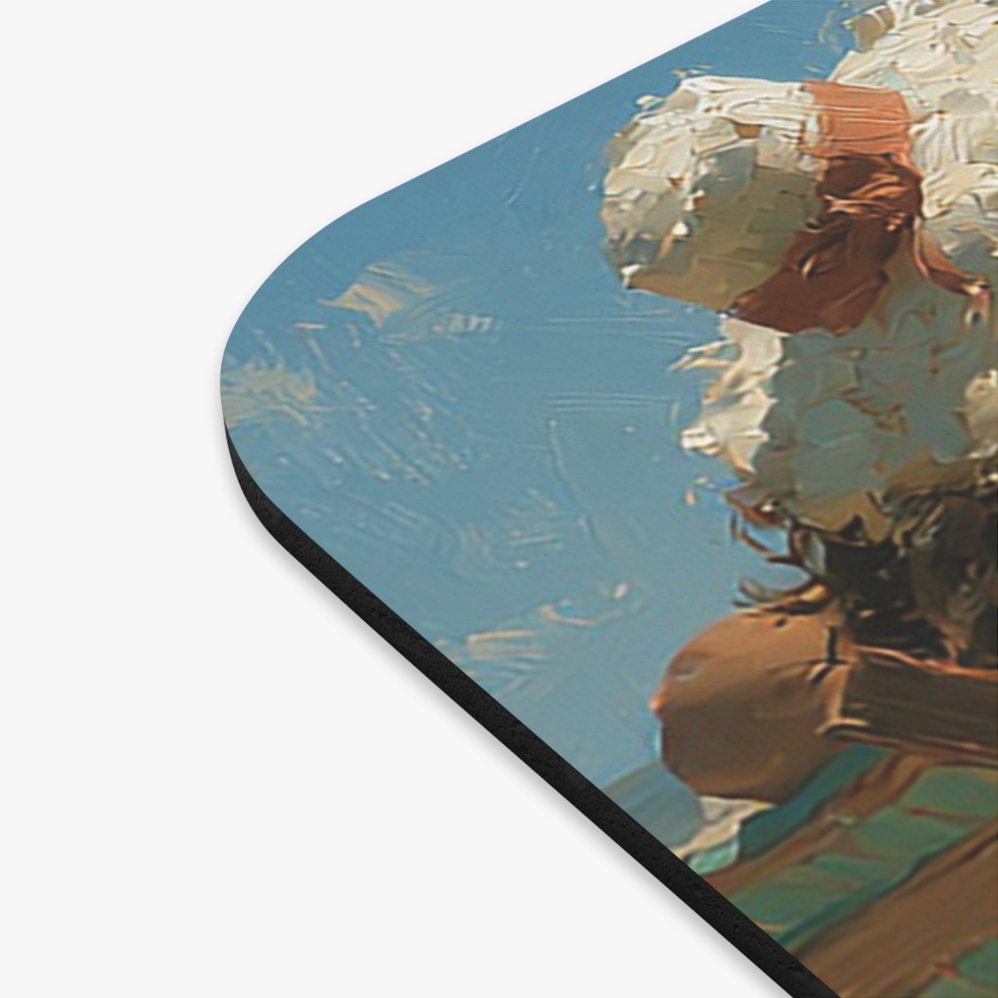 Coastal Lady in White — Rectangle Mouse Pad