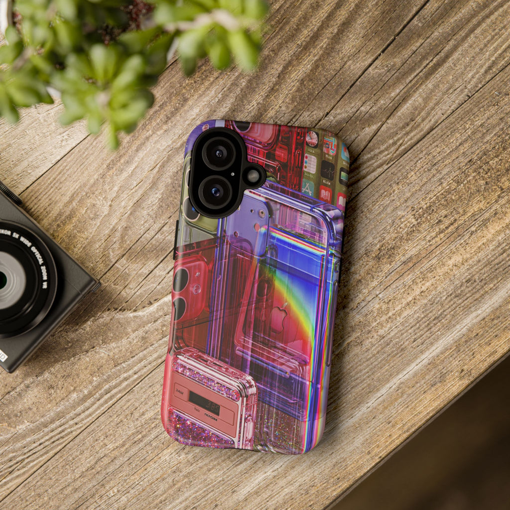 Retro Rainbow Cassette Phone Case