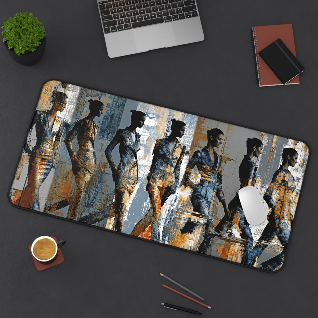 Abstract Runway Desk Mat — Modern Fashion Illustration Mouse Pad