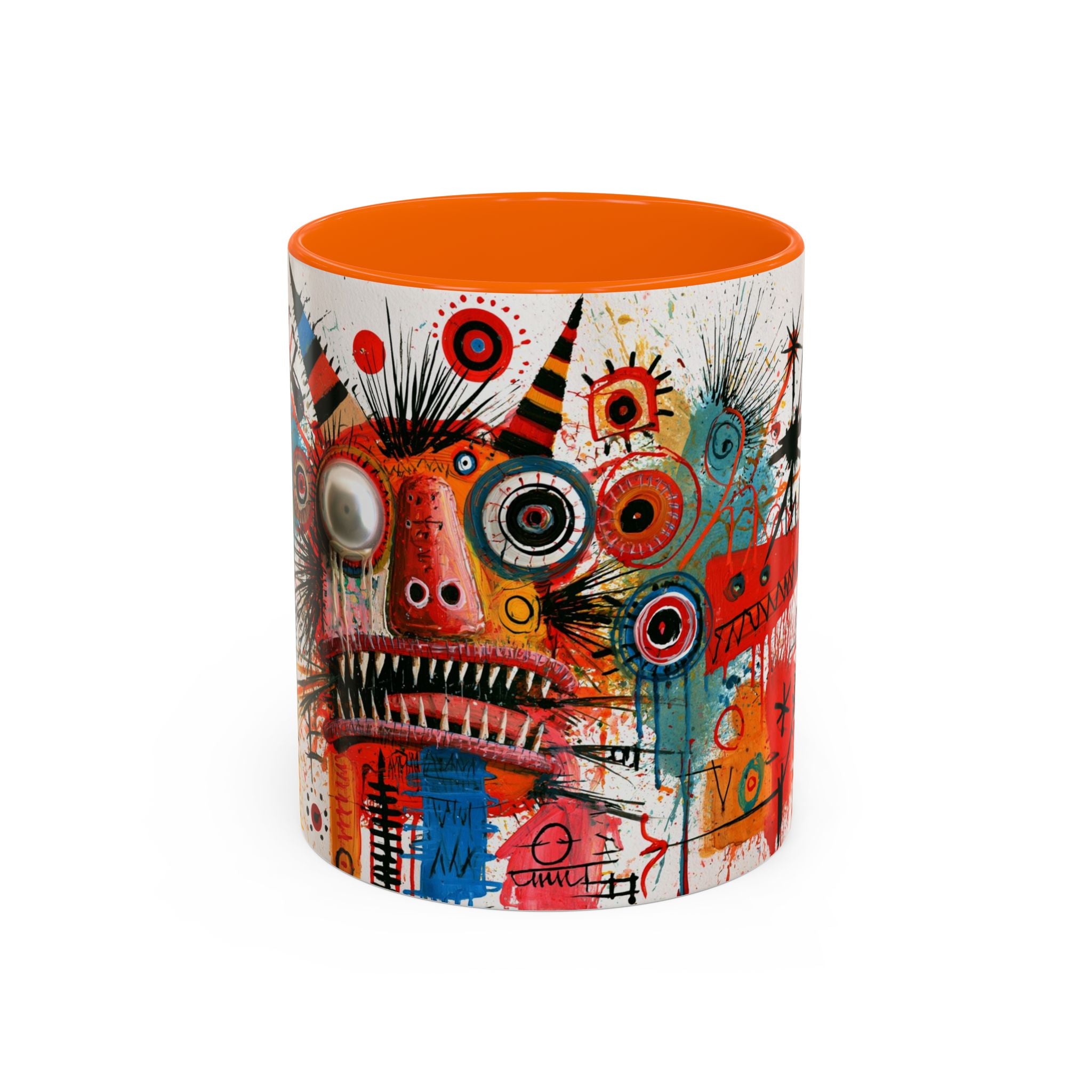 Abstract Monster Art Coffee Mug — Colorful Graffiti-Style Accent Mug (11/15oz)