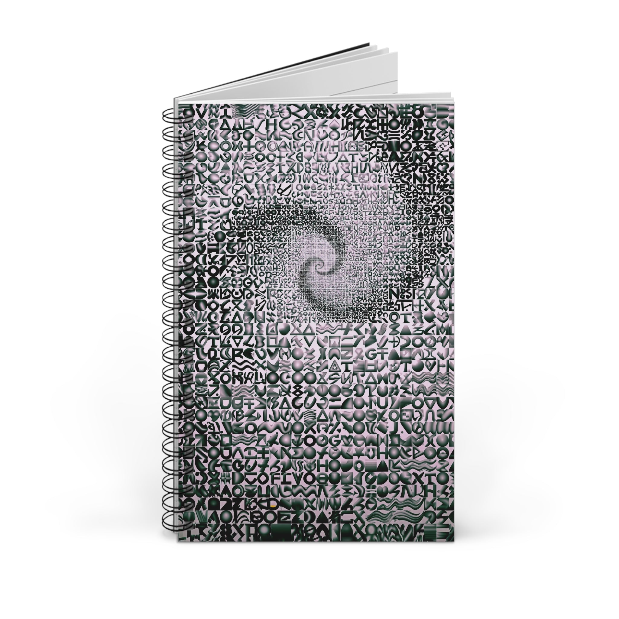 Spiral Notebook — Psychedelic Letter Swirl Spiral Journal