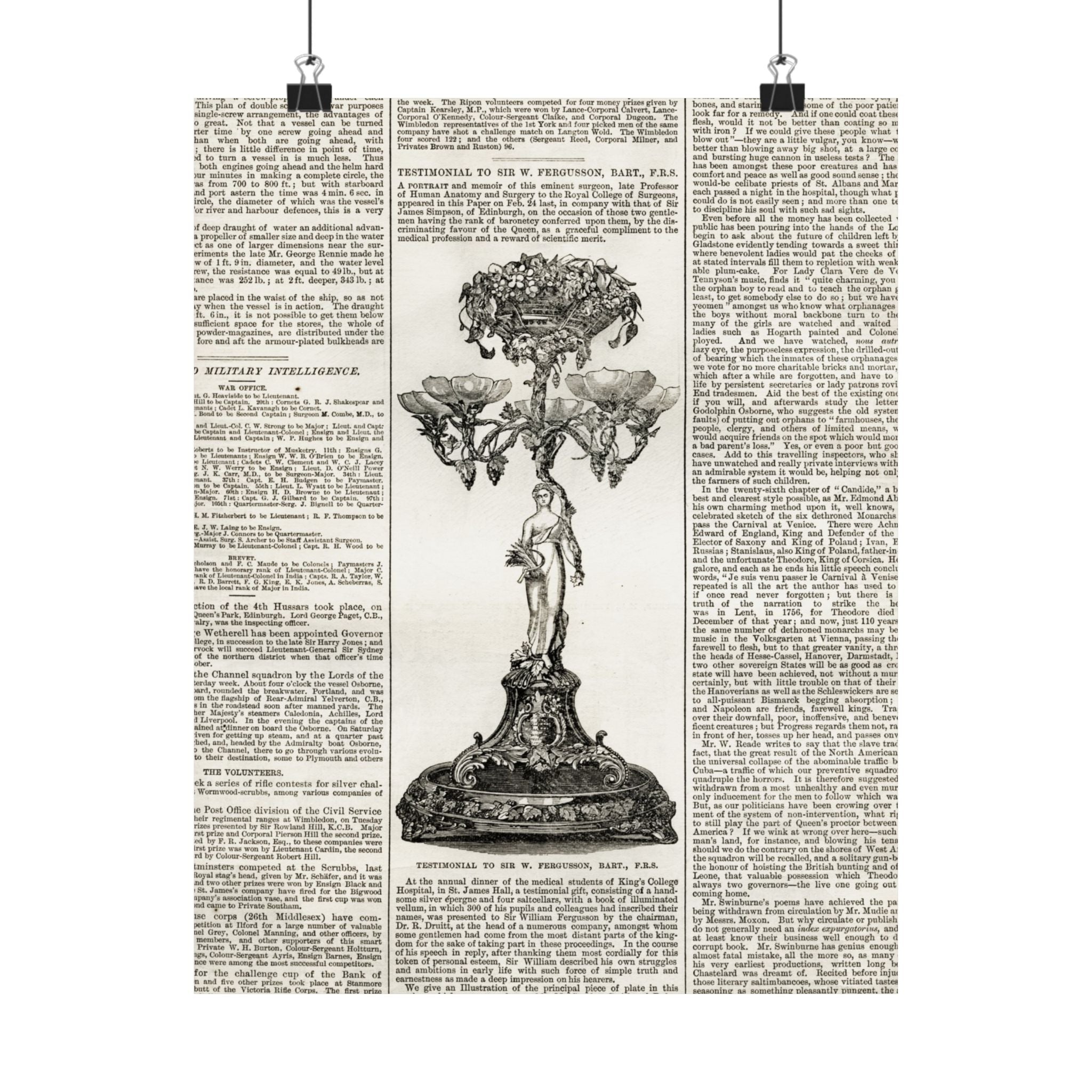 Vintage Botanical Dictionary Poster — Matte Vertical Wall Art