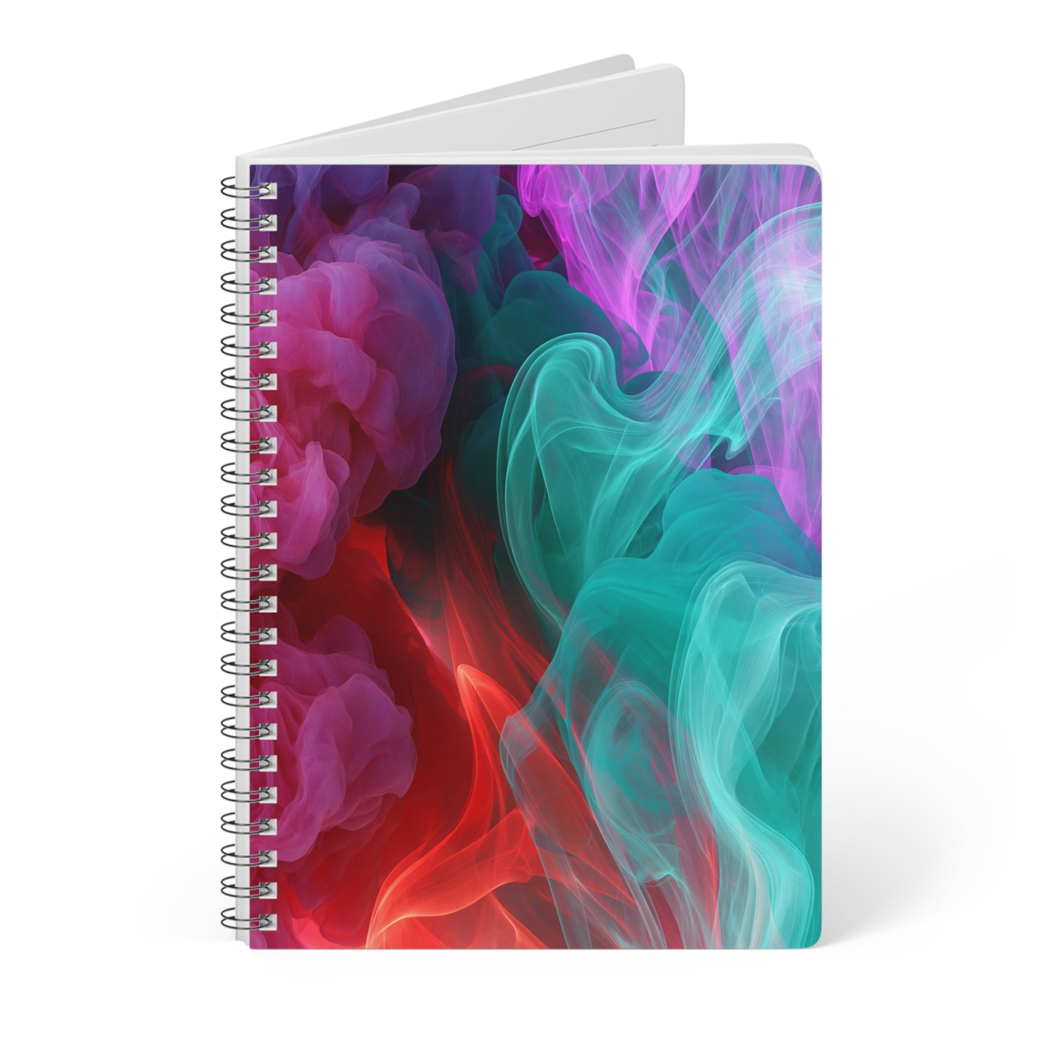 A5 Wirobound Notebook — Colorful Smoke Abstract Journal