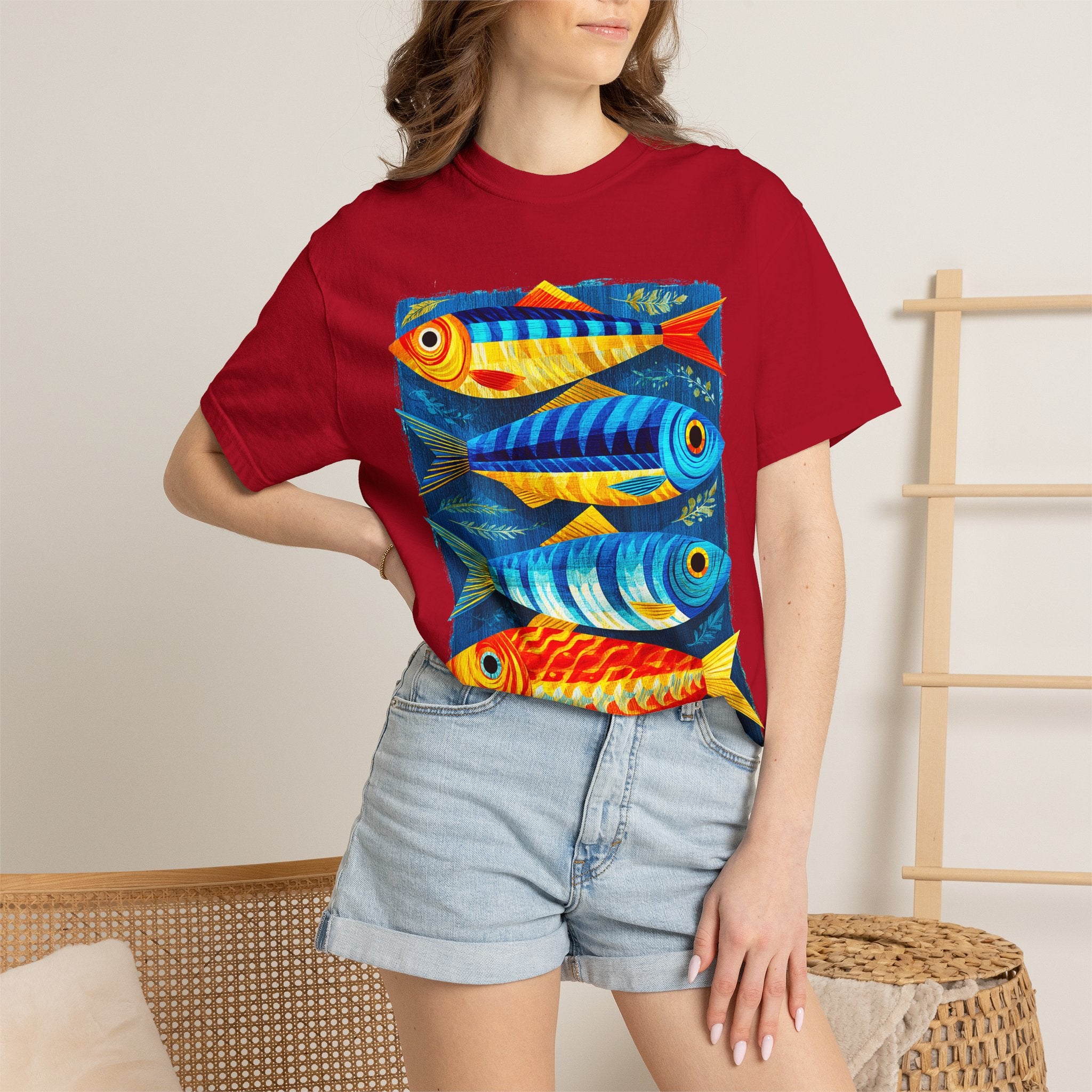 T-Shirt — Colorful Tropical Fish Graphic Tee