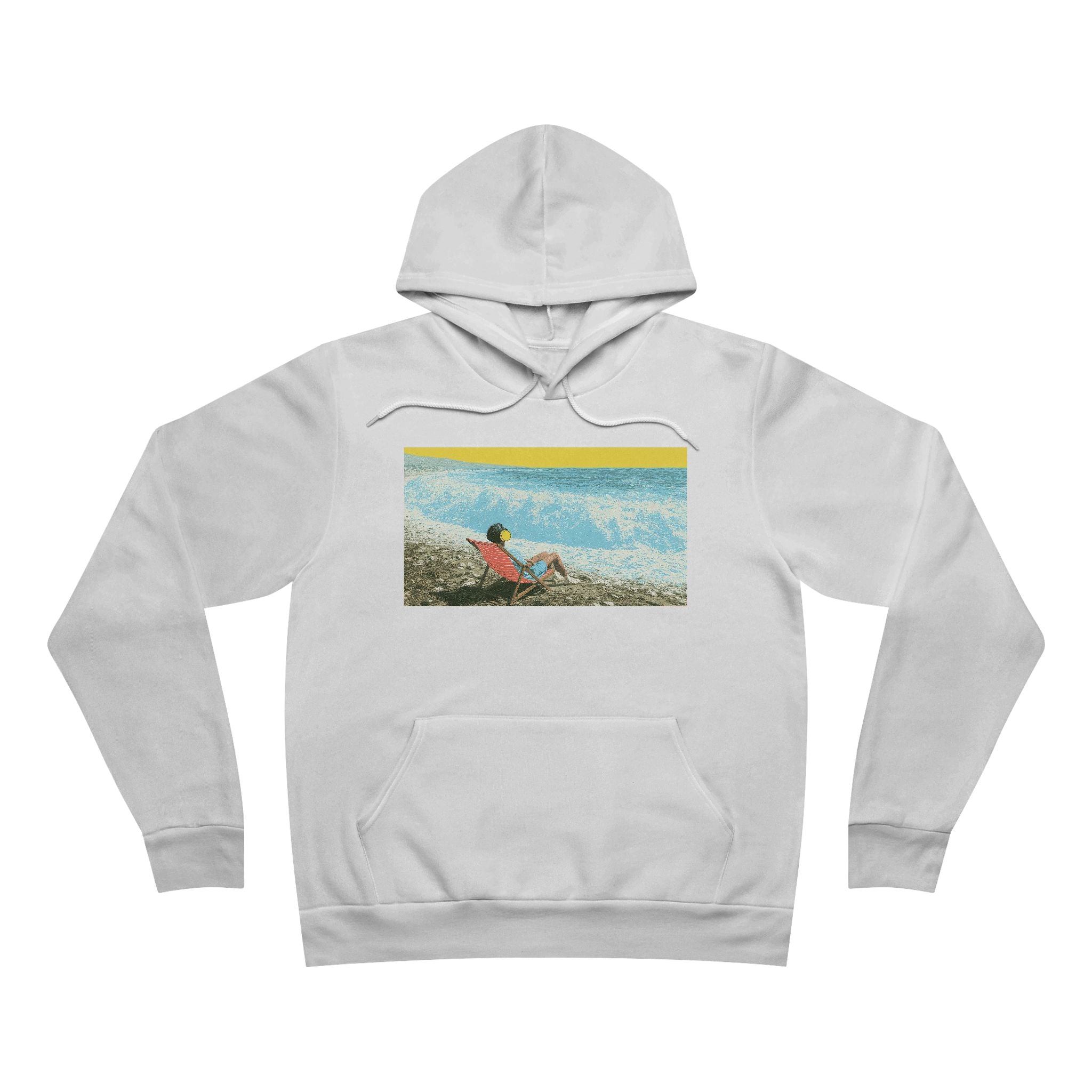 Surf Scene Hoodie - Vintage Beach Wave Graphic Pullover