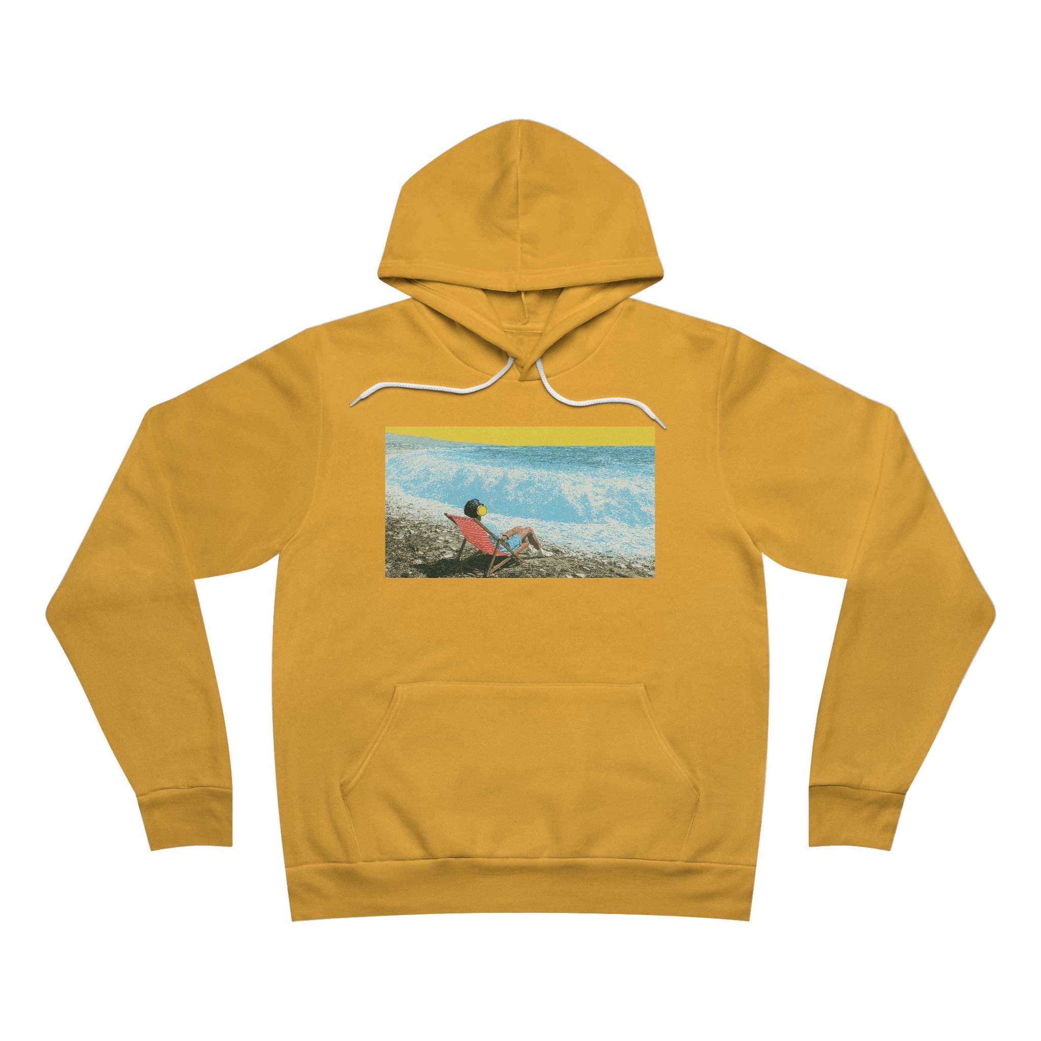 Surf Scene Hoodie - Vintage Beach Wave Graphic Pullover