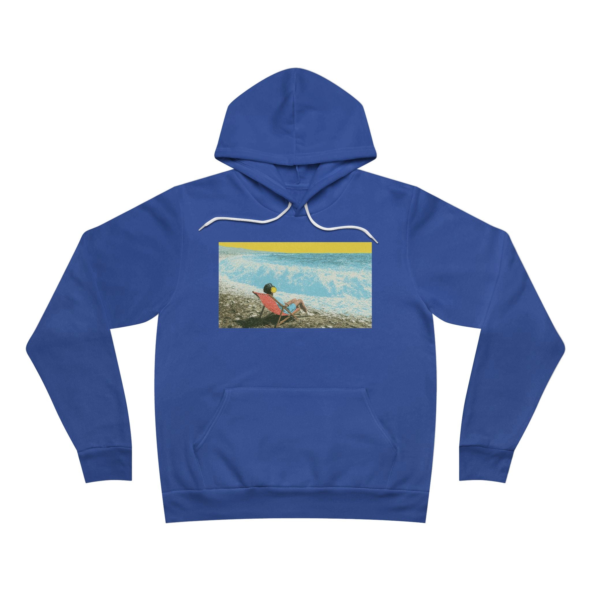 Surf Scene Hoodie - Vintage Beach Wave Graphic Pullover