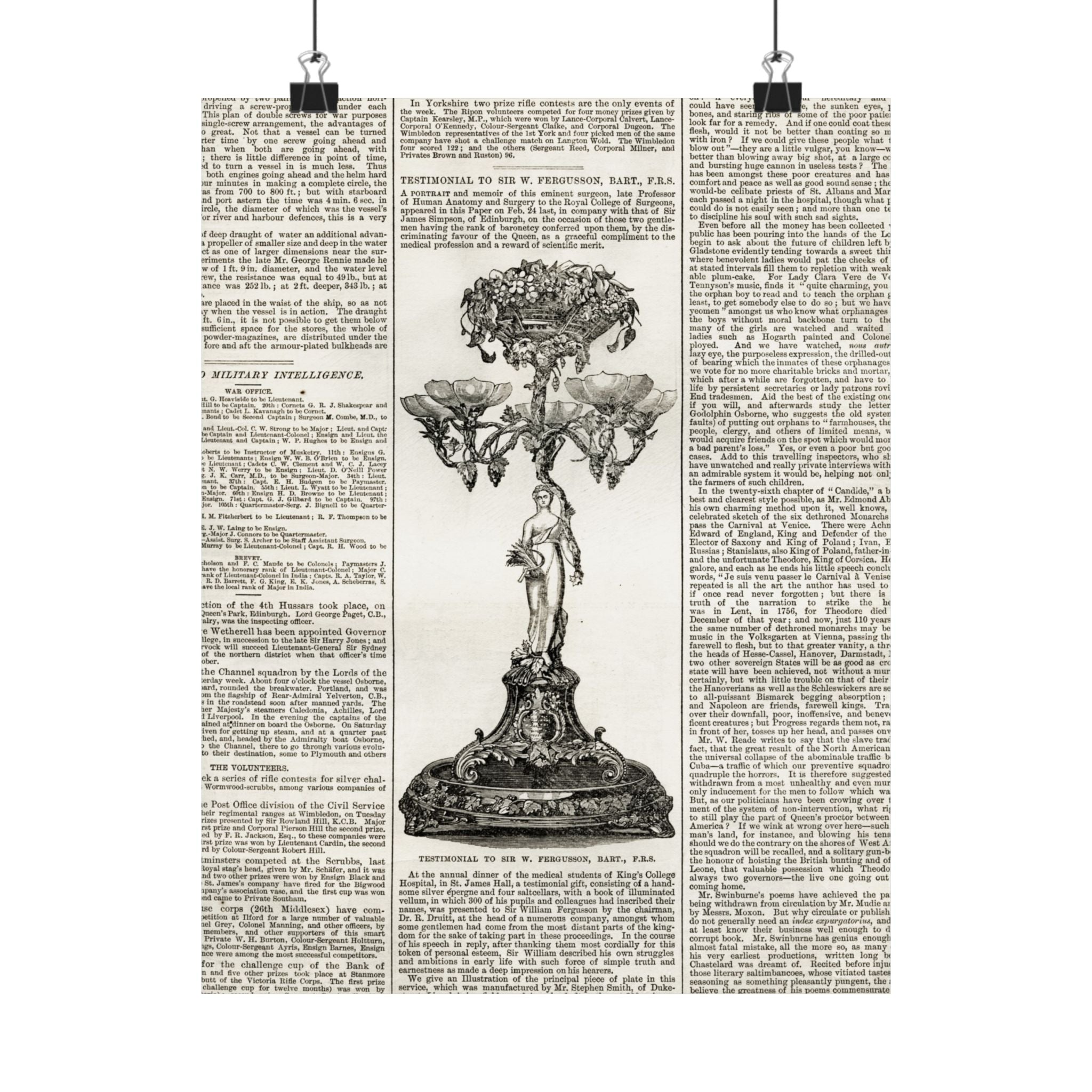 Vintage Botanical Dictionary Poster — Matte Vertical Wall Art